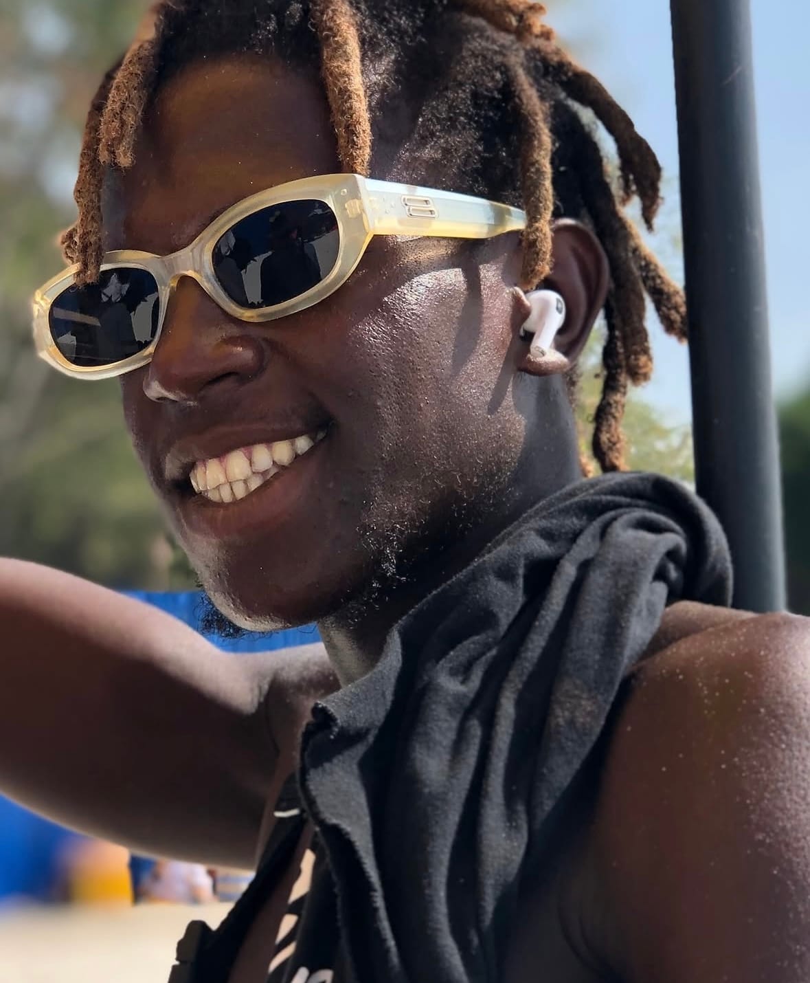 Rama, local Zanzibar guide, smiling in the sun